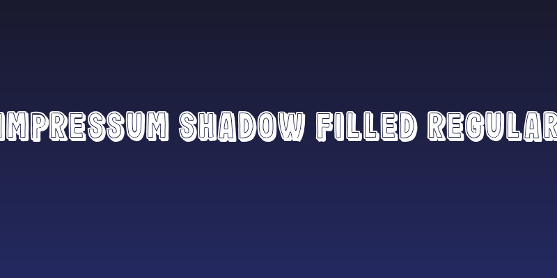 Impressum Shadow Filled Regular Social Header