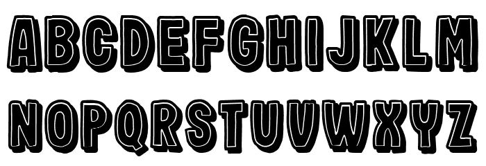Impressum Shadow Filled Regular Font LOWERCASE