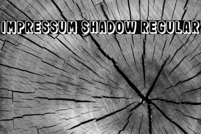 Impressum Shadow Regular Font examples