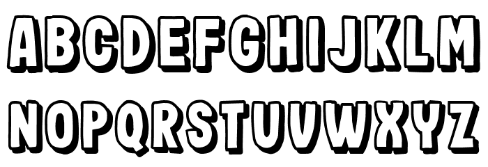 Impressum Shadow Regular Font LOWERCASE