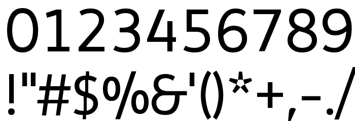 Imprima Font OTHER CHARS