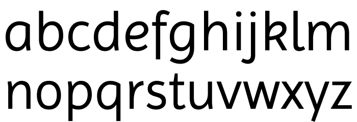 Imprima Font LOWERCASE