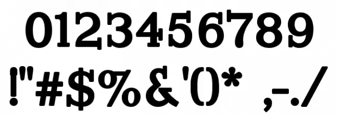 Imprimerie-Bold Font OTHER CHARS