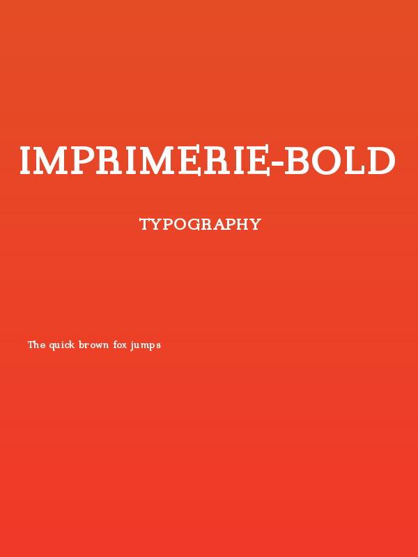 Imprimerie-Bold Poster