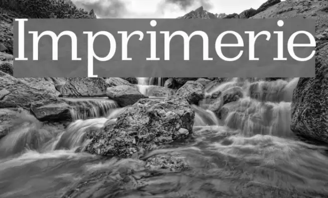 Imprimerie Font examples
