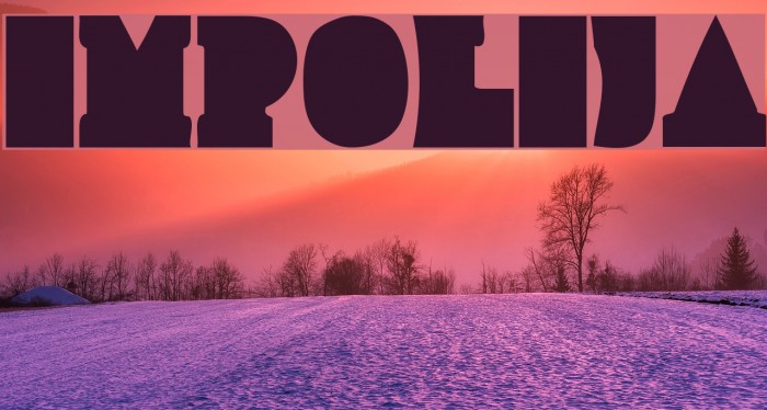 Improlija Font examples