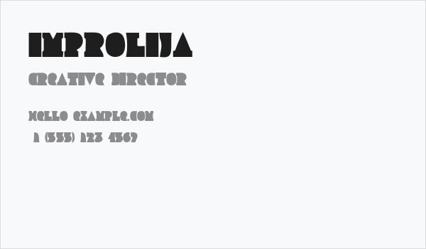 Improlija Business Card