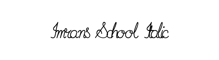 Imrans School Italic  لخطوط تنزيل