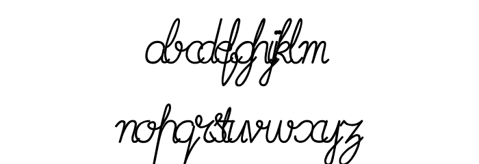 Imrans School Italic Font LOWERCASE
