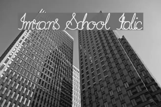 Imrans School Italic Font examples