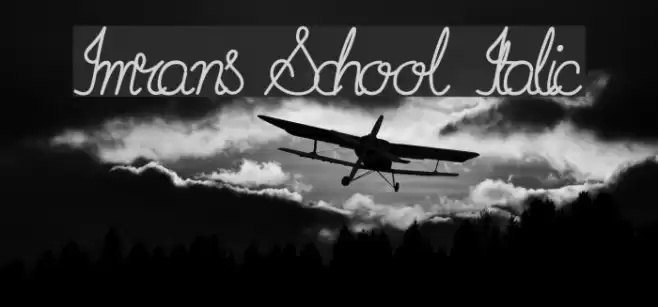 Imrans School Italic Font examples