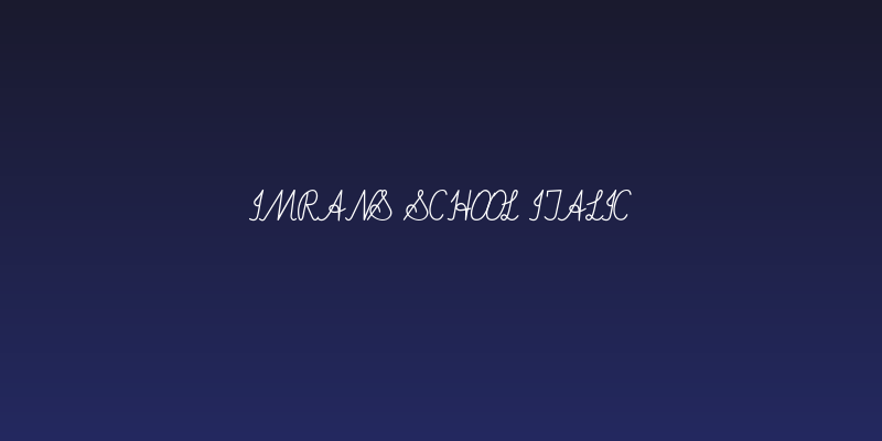 Imrans School Italic Social Header