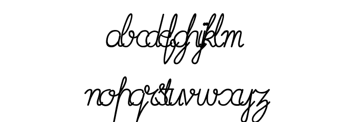 Imrans School Italic Font LOWERCASE