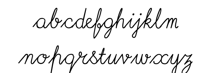Imrans School Font LOWERCASE