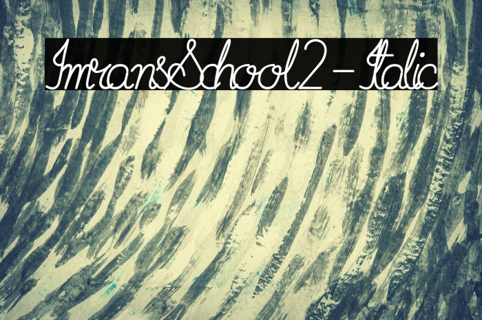 ImransSchool2-Italic Font examples