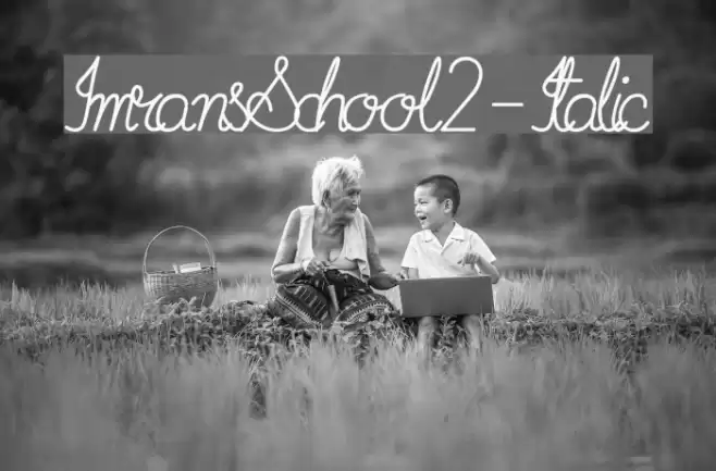 ImransSchool2-Italic Font examples