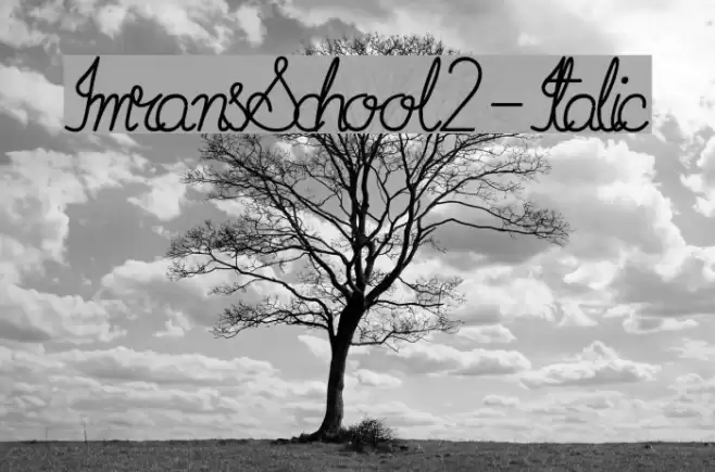 ImransSchool2-Italic Font examples