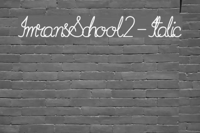 ImransSchool2-Italic Font examples