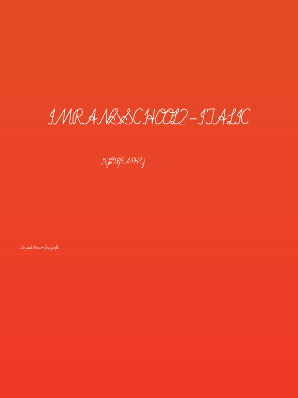 ImransSchool2-Italic Poster