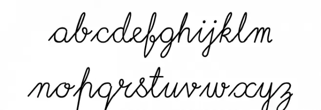 ImransSchool2 Schriftart Kleinbuchstaben