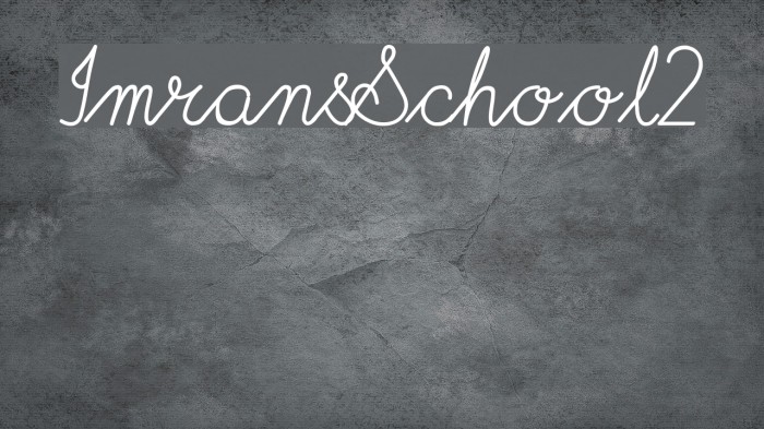 ImransSchool2 Font examples