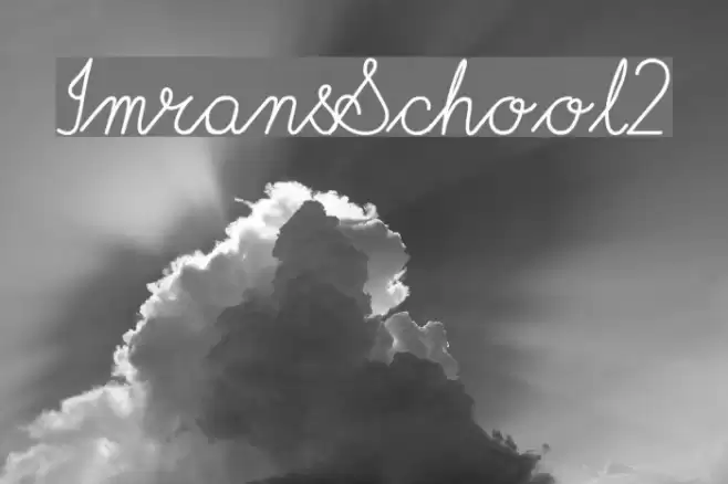ImransSchool2 Font examples