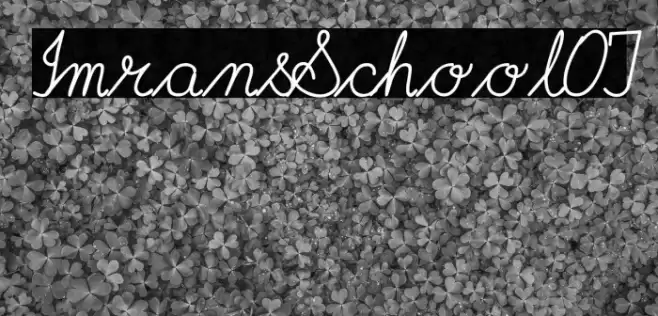 ImransSchoolOT Font examples
