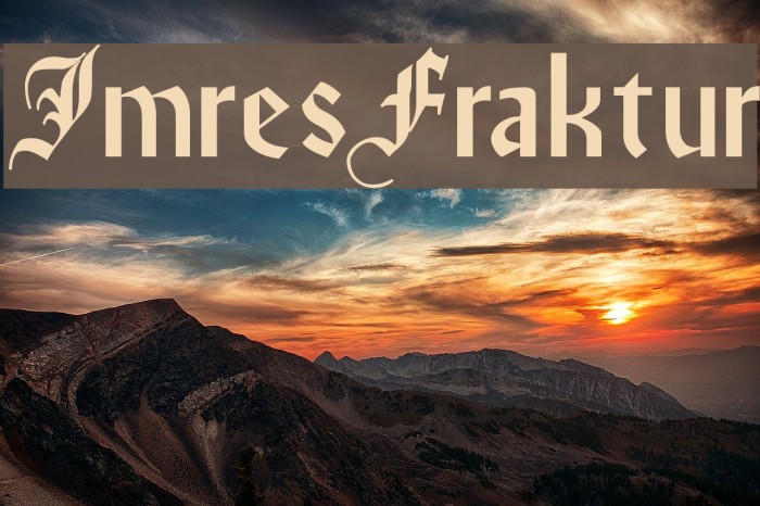 ImresFraktur Font examples