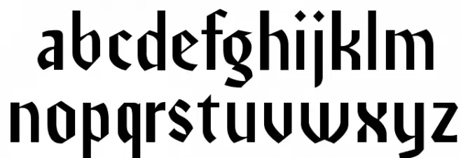 ImresFraktur Font LOWERCASE