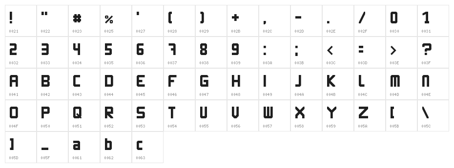 imagine earth Regular Character Map