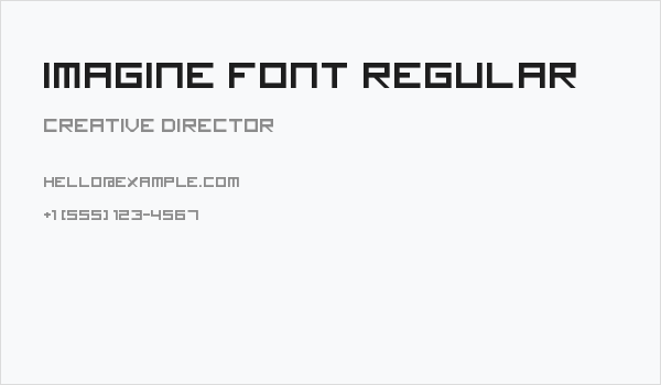 imagine font Regular Business Card