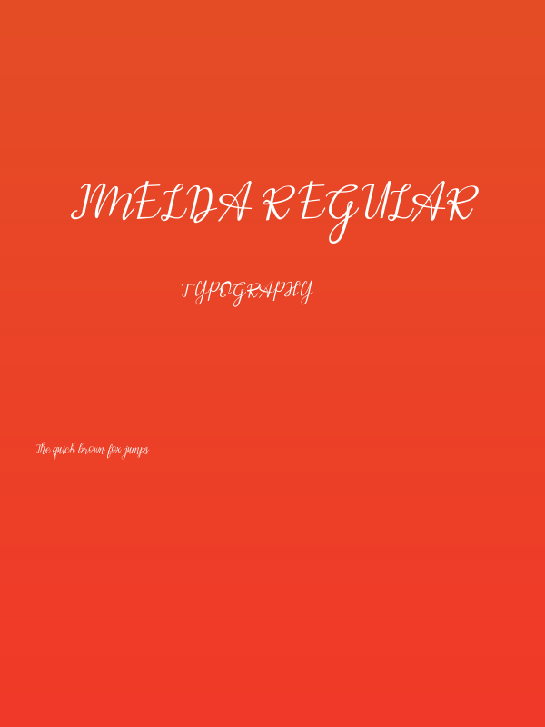 imelda Regular Poster