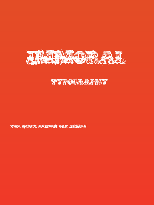 immoral Poster