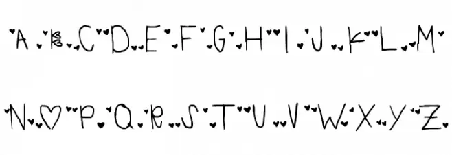 imperfect heart Schriftart Groß