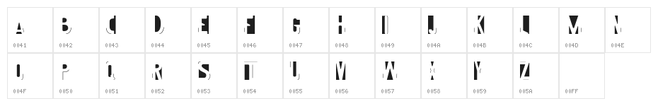 imprint Character Map