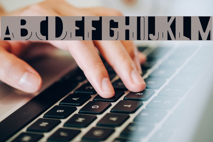 imprint Font examples