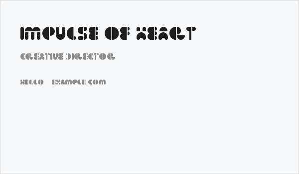 impulse of heart Business Card