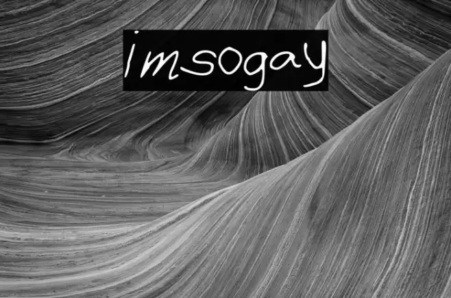imsogay Font examples