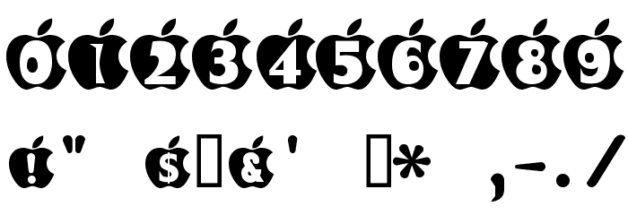 IN APPLE Font OTHER CHARS