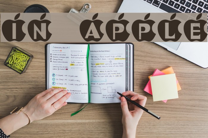 IN APPLE Font examples