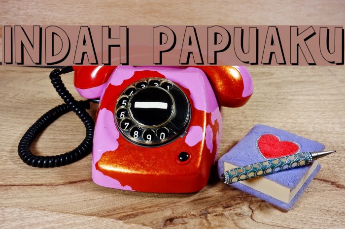 INDAH PAPUAKU Font examples