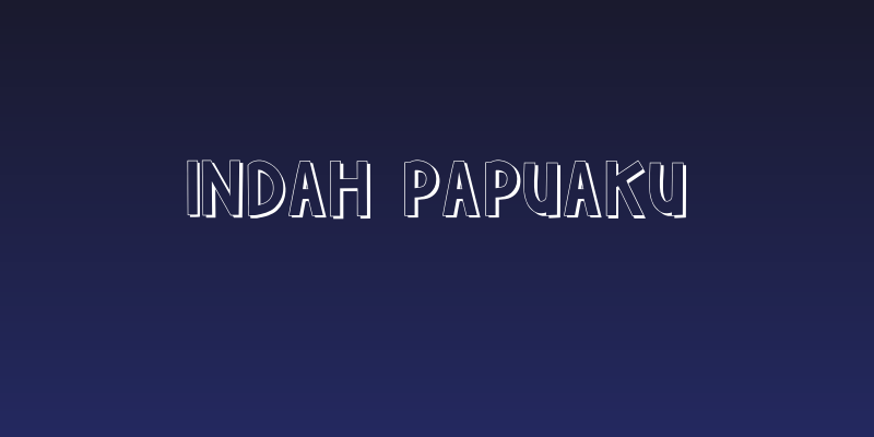 INDAH PAPUAKU Social Header