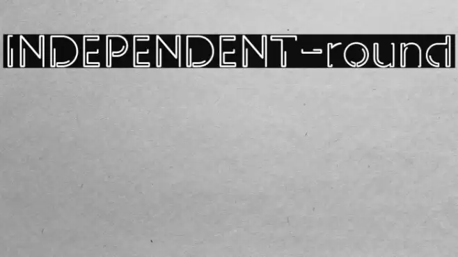 INDEPENDENT-round Font examples