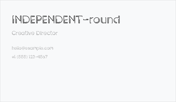 INDEPENDENT-round Business Card