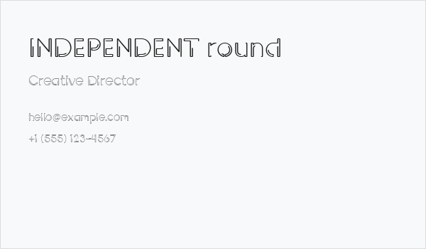 INDEPENDENT round Business Card