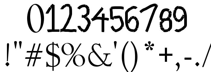 INF MarkerTK Font OTHER CHARS