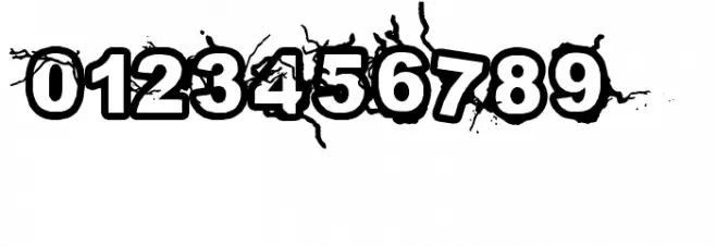 INFECTED Font OTHER CHARS