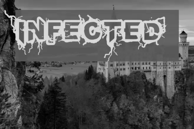 INFECTED Font examples