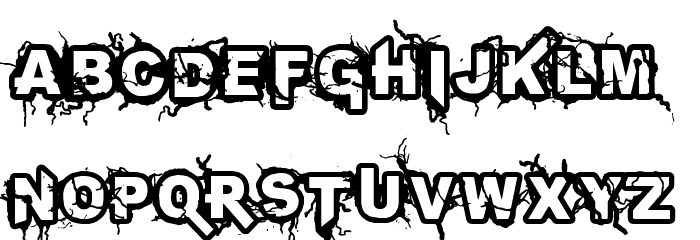 INFECTED Font LOWERCASE