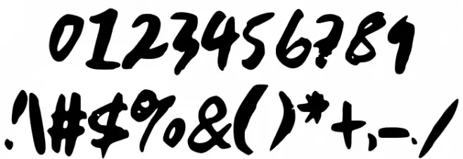 INKBRUSH-MIA Font OTHER CHARS